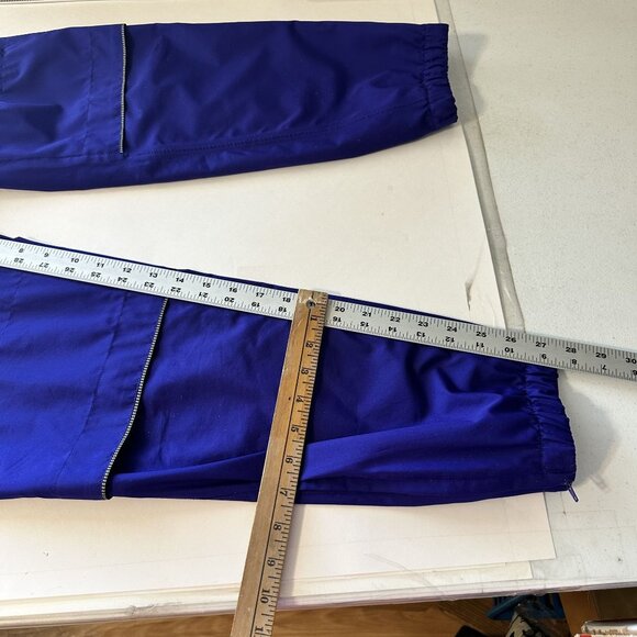 Vtg Asics Womens Tracksuit Purple Nylon Poly Medium Zip Up Pants 80s Fashion - Picture 12 of 16